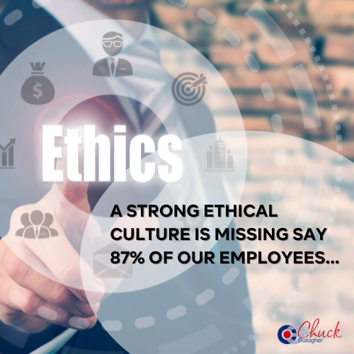 A Strong Ethical Culture is Missing say 87% of Our Employees…