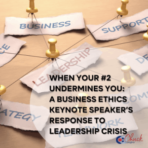 When Your #2 Undermines You: A Business Ethics Keynote Speaker’s Response to Leadership Crisis”